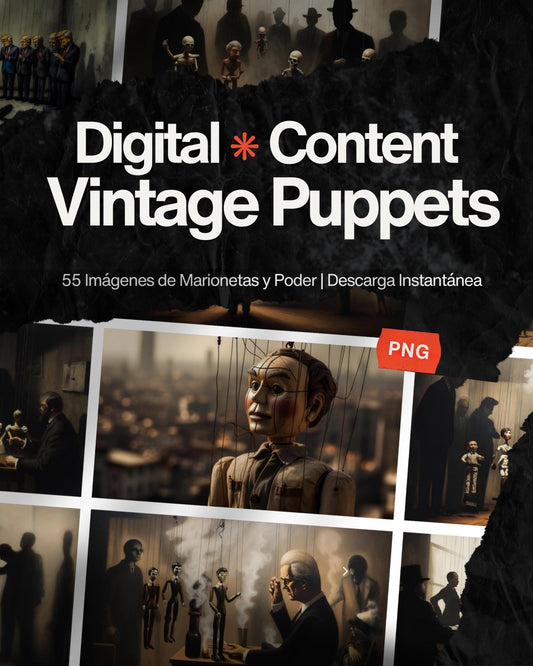 Colección Arte Digital Surrealista – 55 Imágenes de Marionetas y Poder - UnhigoArt™ Shop Mi tienda