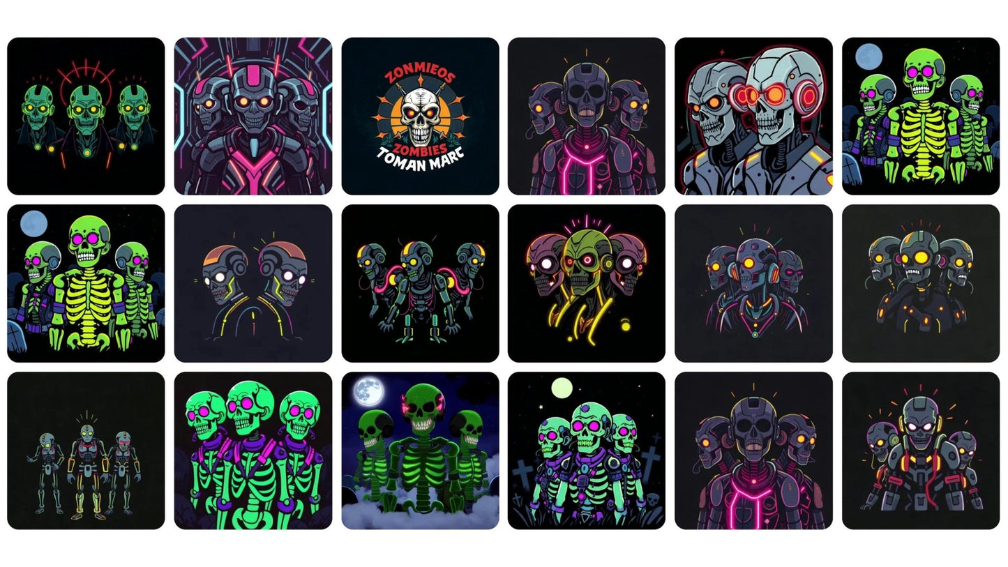 CYBER - ZOMBIE APOCALYPSE - Digital Pack Gifs & Stickers for Halloween - UnhigoArt™ Shop Mi tienda