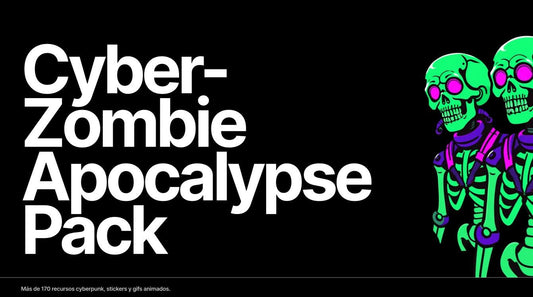 Cyber - Zombie Apocalypse Pack | 321+ Recursos de Halloween | Stickers, GIFs, Ilustraciones y Títulos - UnhigoArt™ Shop Mi tienda
