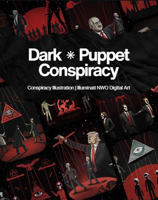 Dark Puppet Conspiracy Illustration | Illuminati NWO Digital Art for T-Shirts & Posters - UnhigoArt™ Shop Mi tienda