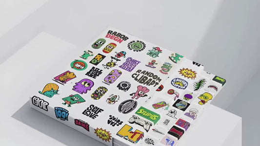 Colección de más de +80 cliparts estilo sticker urbano retro