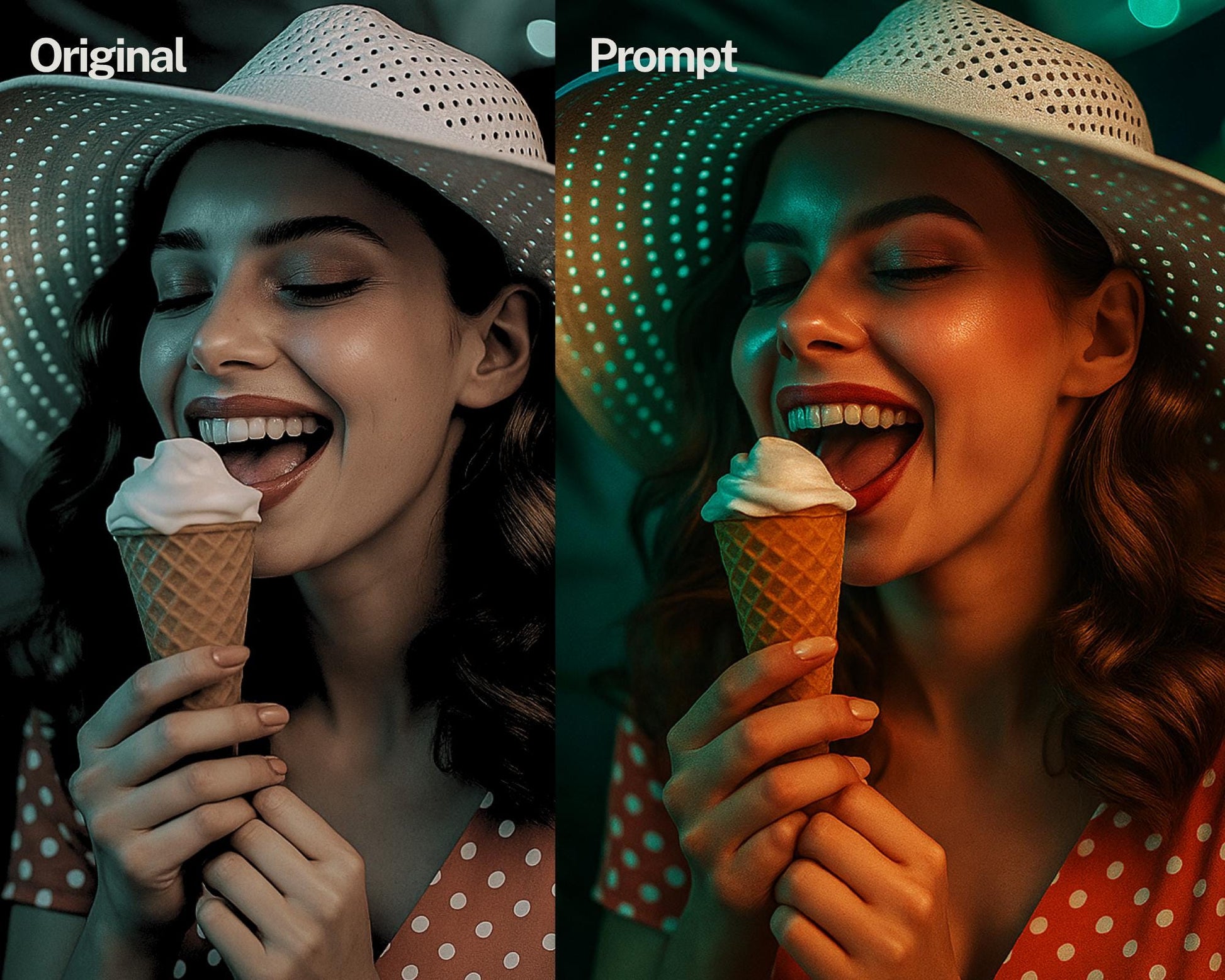Prompt AI Estilo Retro Cinemático con Neón | Set de Prompts | Arte Estético para Midjourney y DALL·E - UnhigoArt™ Shop Mi tienda