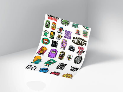 Colección de más de +80 cliparts estilo sticker urbano retro - UnhigoArt™ Shop Mi tienda
