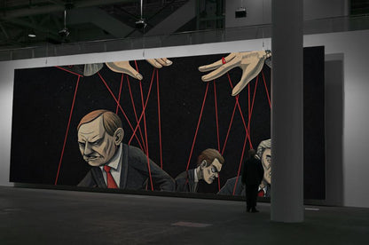 Dark Puppet Conspiracy Illustration | Illuminati NWO Digital Art for T-Shirts & Posters - UnhigoArt™ Shop Mi tienda
