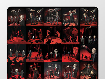 Dark Puppet Conspiracy Illustration | Illuminati NWO Digital Art for T-Shirts & Posters - UnhigoArt™ Shop Mi tienda