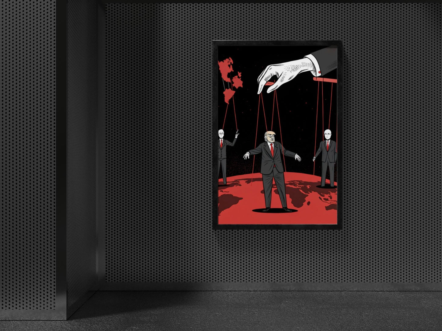 Dark Puppet Conspiracy Illustration | Illuminati NWO Digital Art for T-Shirts & Posters - UnhigoArt™ Shop Mi tienda