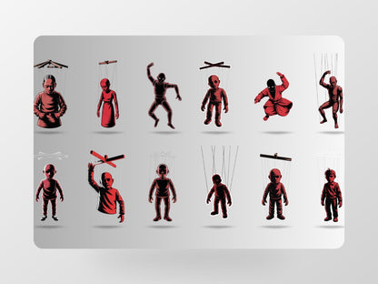 Dark Puppet Conspiracy Illustration | Illuminati NWO Digital Art for T-Shirts & Posters - UnhigoArt™ Shop Mi tienda